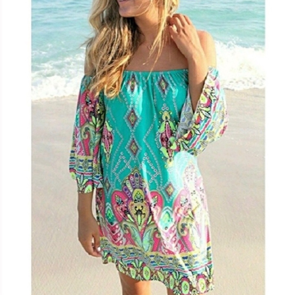 Colorful  Boho dress. Perfect for Easter.